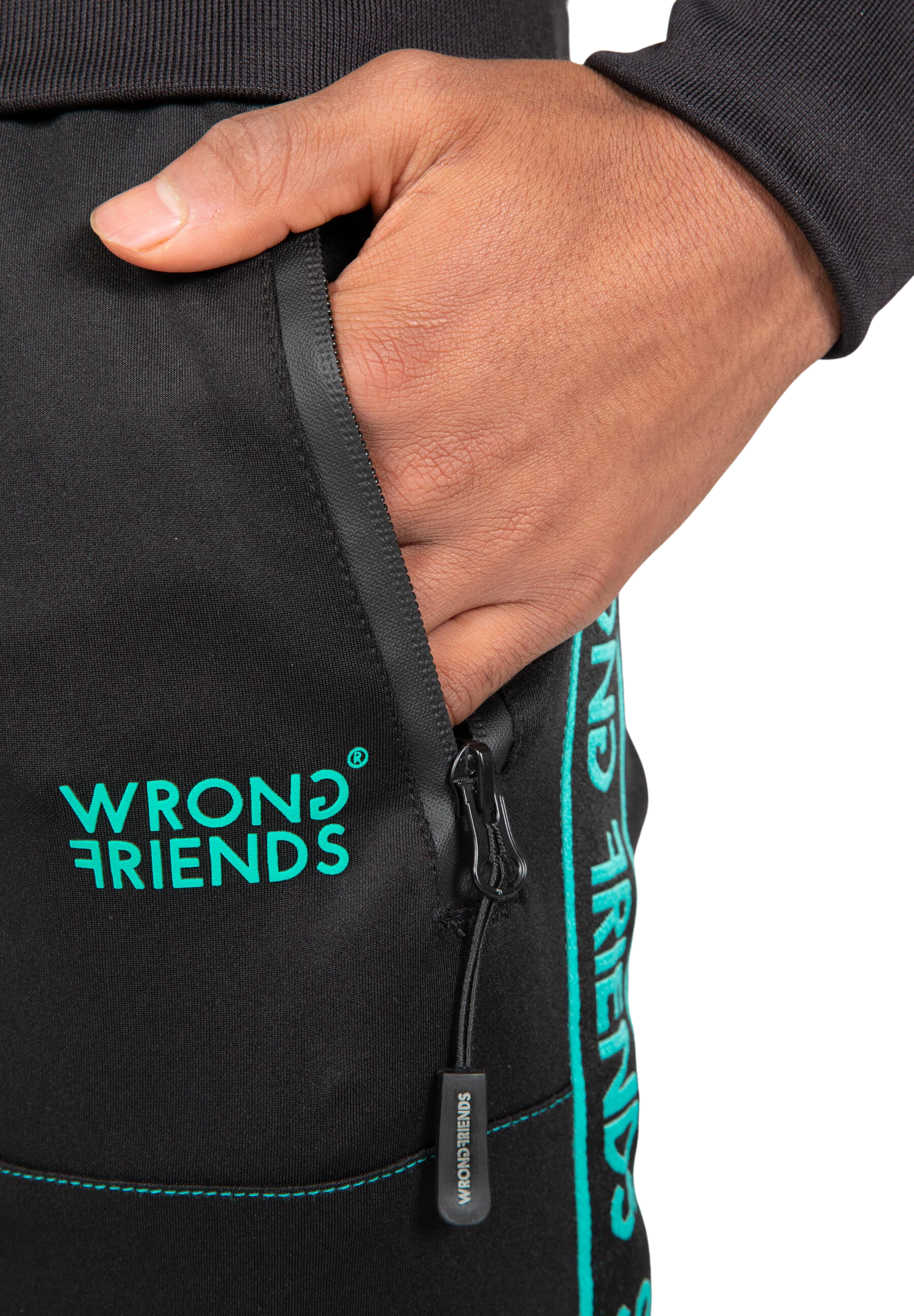 Wrong Friends Lyon Trainingsbroek Zwart/Turquoise 8