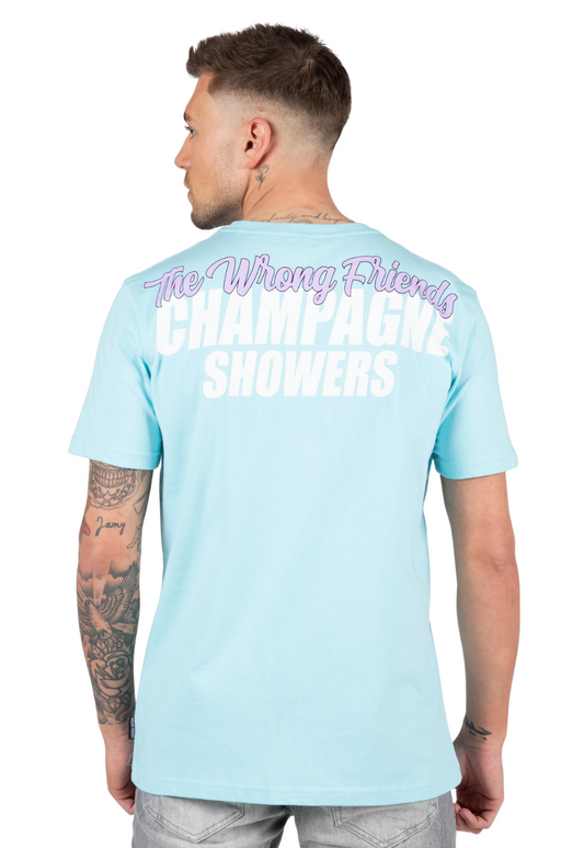 Wrong Friends Champagne Showers T-shirt Light Blue 1 