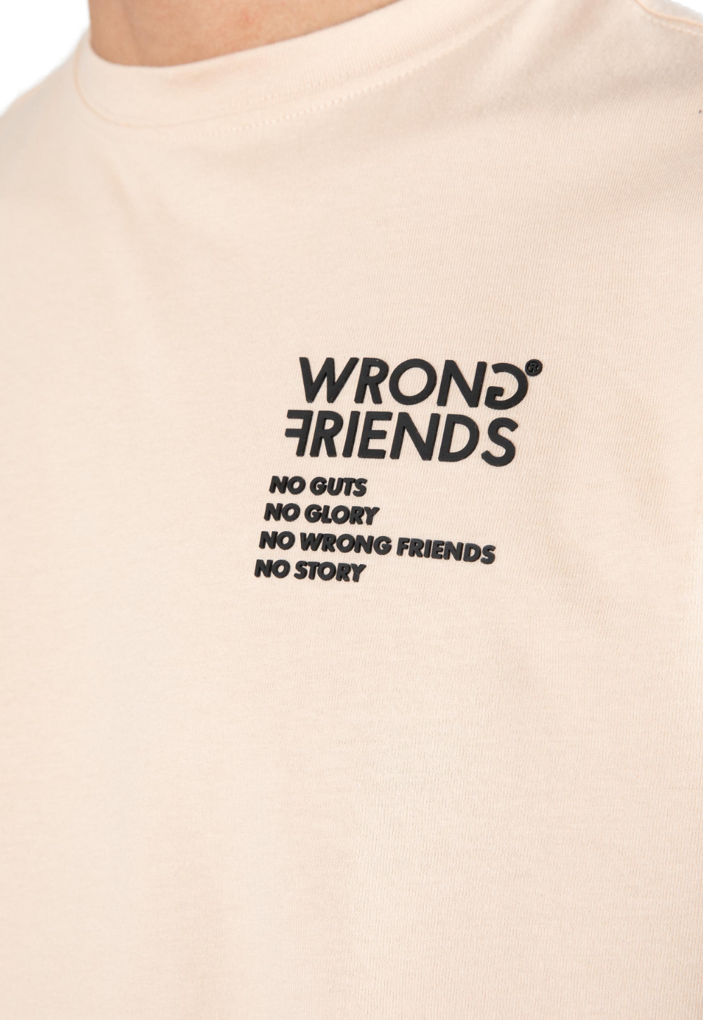 Wrong Friends No Guts No Glory T-shirt Beige 5
