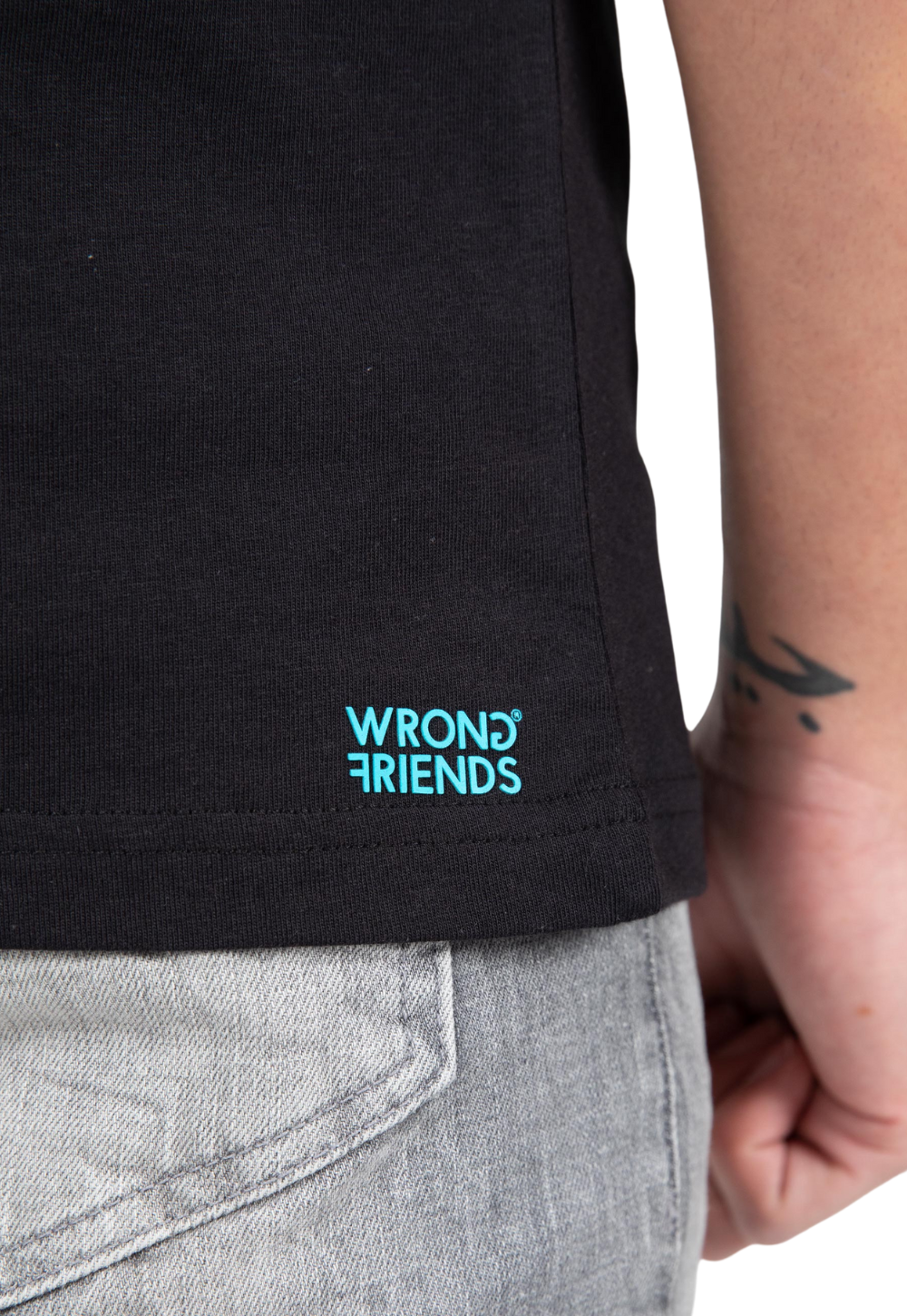 Wrong Friends Classic Logo T-shirt Black 6