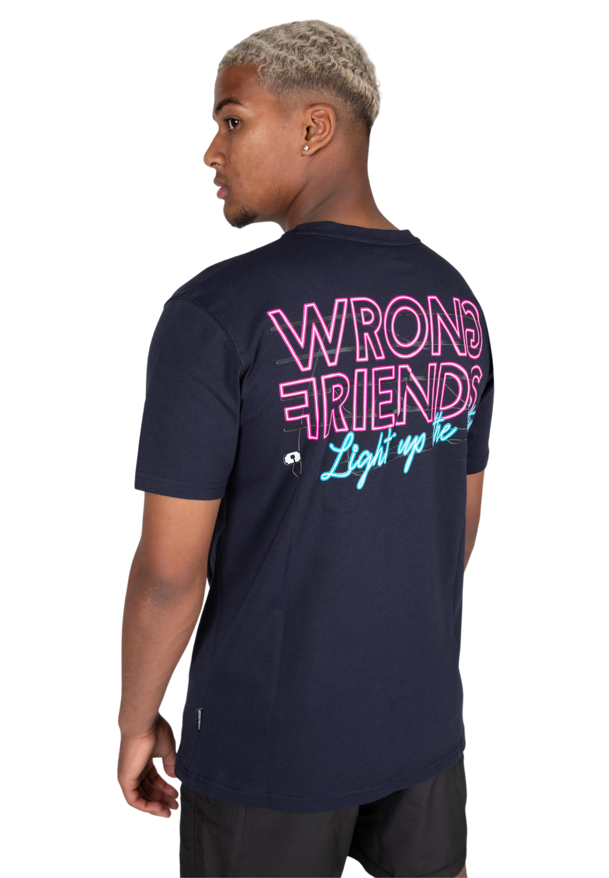 Wrong Friends Light Up The City T-shirt Navy 3